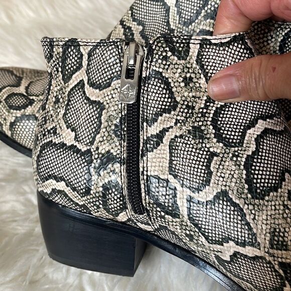 ANTONIO MELANI LEATHER ANKLE BOOTS SNAKE PRINT - Picture 6 of 9